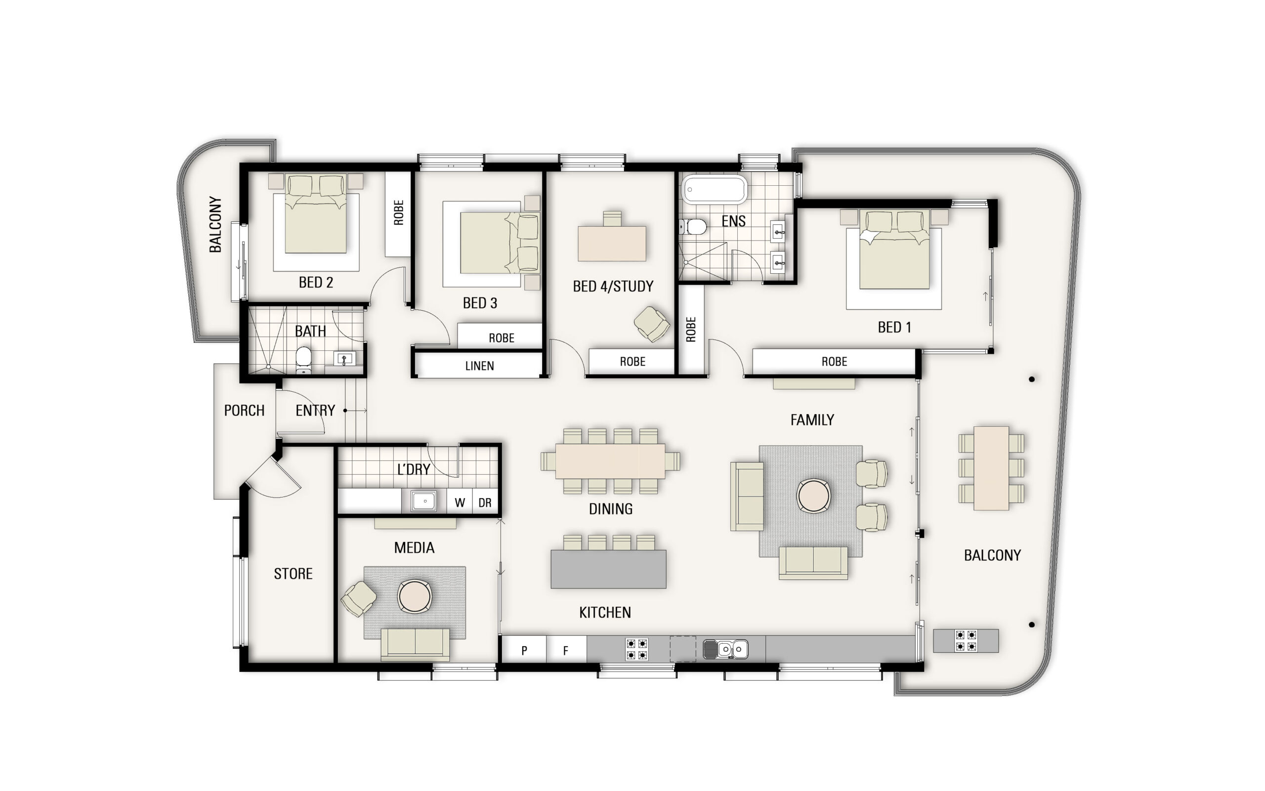 Sss16920 Platino Floor Plans Single Storey Floor Plan